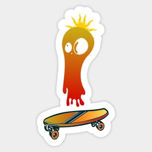 spooky skater Sticker